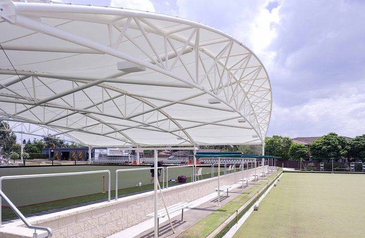 Kanopi membran lapangan padel