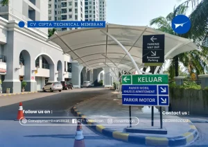 Kanopi Membran tempat parkir