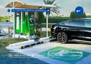 Keunggukan kanopi membran ev caharging