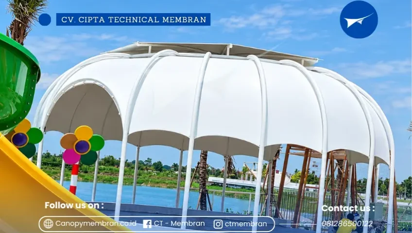 kanopi membran gazebo waterpark
